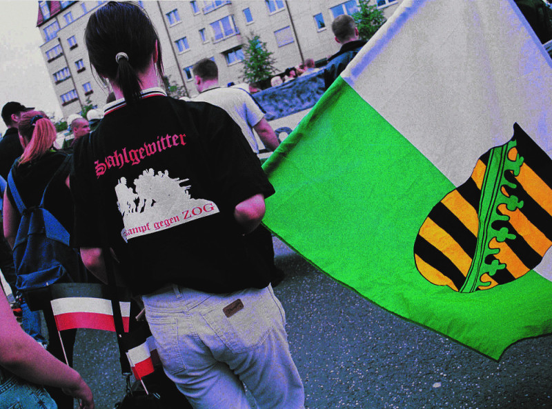 Motiv der neonazistischen deutschen Musikband Stahlgewitter.