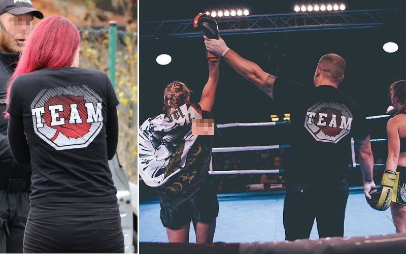 Personen aus dem inneren Kreis von Kampf der Nibelungen treten in eigenen »Team«-Shirts auf. Bei dem Ringrichter bei einem Kampf im Jahr 20178 (Bild rechts) handelt es sich um eine Führungsperson der Hammerskins.