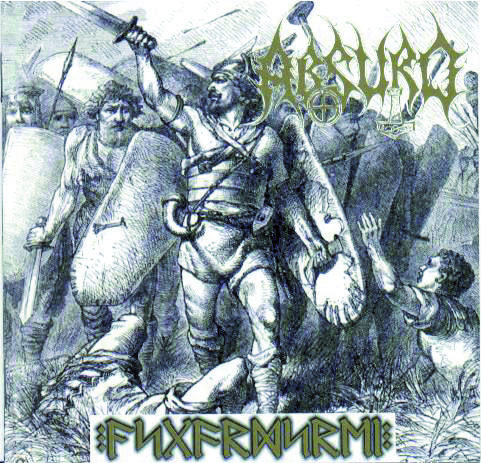 Der typische Schriftzug der Band Absurd auf einem CD-Cover.