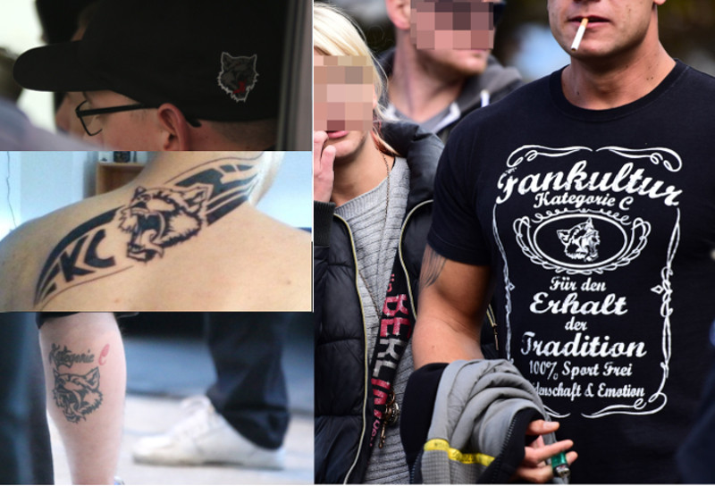 Ein weiteres Logo der Band ist der Wolfskopf in der hier gezeigten Darstellung.