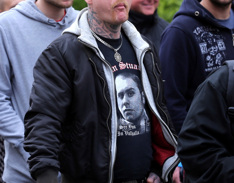 Die Abbildung von Ian Stuart Donaldson ist häufig verbunden mit der Aussage »See you in Valhalla«.