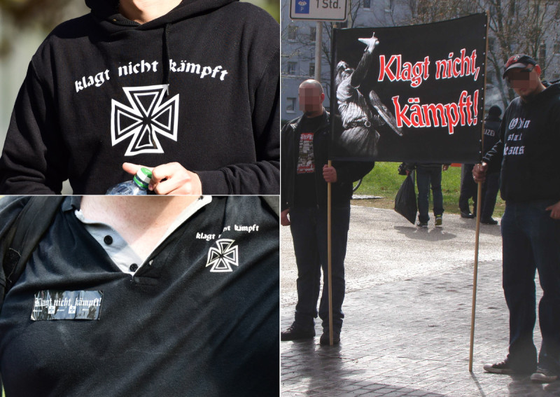 »Klagt nicht, kämpft!« entstand sehr wahrscheinlich als Parole deutscher Fallschirmjäger im Zweiten Weltkrieg. Trotz seiner Geschichte ist »Klagt nicht, kämpft!« als soldatisches Bekenntnis noch heute Bundeswehr-Kreisen verbreitet.