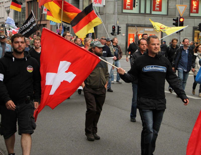 Teilnehmer einer Demonstration des Pegida-Nachläufers »Wir für Deutschland« 2017 in Berlin.