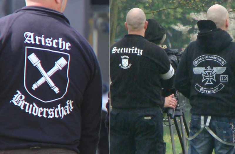Die Arische Bruderschaft ist eine neonazistische Gruppe mit Schwerpunkt in Hessen, Thüringen und Niedersachsen und Mitgliedern in anderen Bundesländern und auch in Österreich. Sie ist eng an die militanten Strukturen des internationalen Combat 18 angebunden. Das Symbol der Arischen Bruderschaft, die in einem Wappen eingefassten gekreuzten Stabhandgranaten, ist die nahezu originalgetreue Abbildung des Kennzeichens der 36. Waffen-SS-Grenadier-Division.