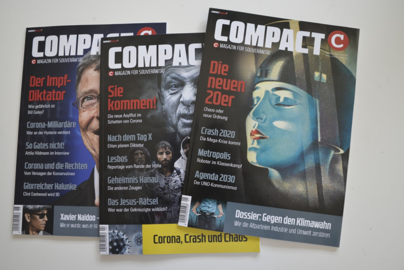 COMPACT-Ausgaben aus dem Jahr 2020.