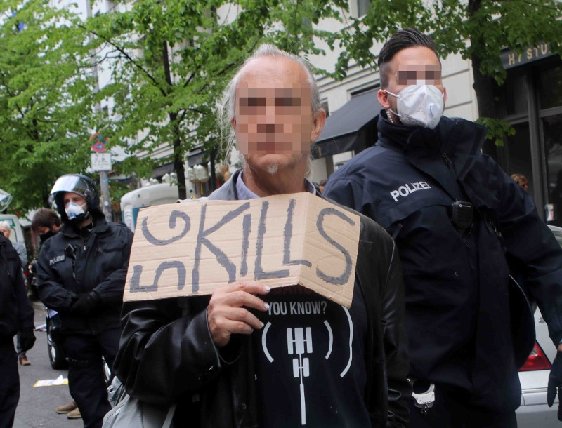 Teilnehmer einer »Hygiene-Demonstration« im April 2020 in Berlin.