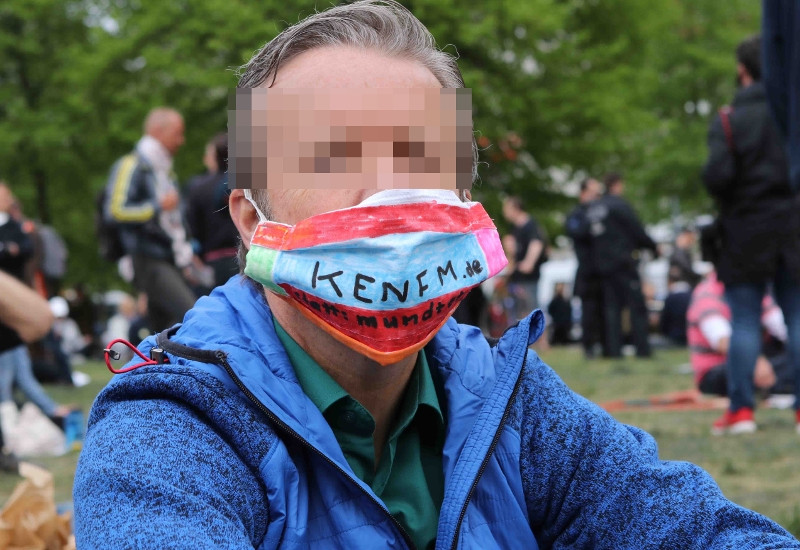 Teilnehmer einer sogenannten »Hygienedemo« im April 2020 in Berlin.