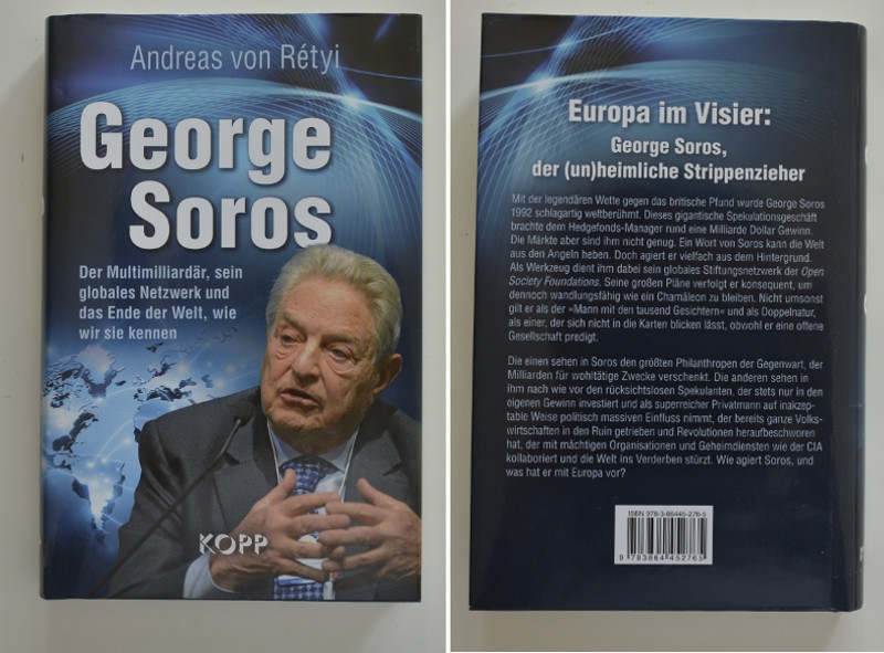 Das Buch »George Soros. Der Multimilliardär, sein globales Netzwerk und das Ende der Welt, wie wir sie kennen« erschien 2016 im Kopp Verlag.