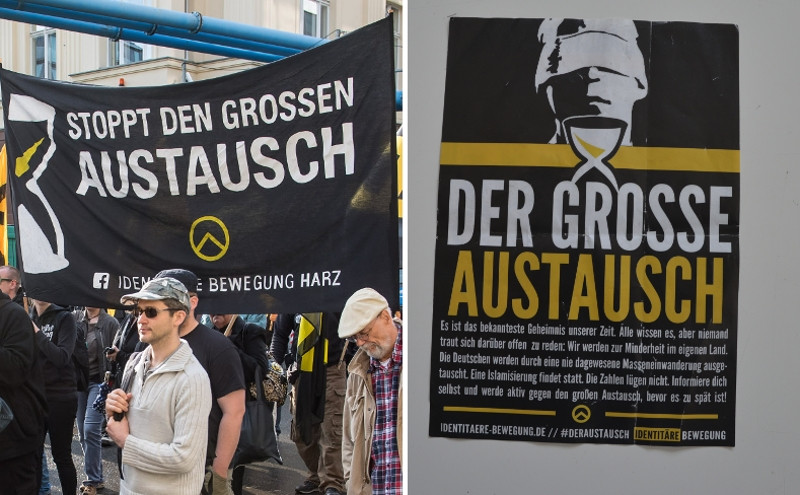 Unter dem Schlagwort »Der Große Austausch« führte die (im Jahr 2020 kaum noch aktive) Identitäre Bewegung öffentlichkeitswirksame Kampagnen durch.